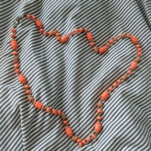 J. Crew Jewelry - J. Crew coral and rhinestone strand J. Crew Jewelry - J. Crew coral and rhinestone strand